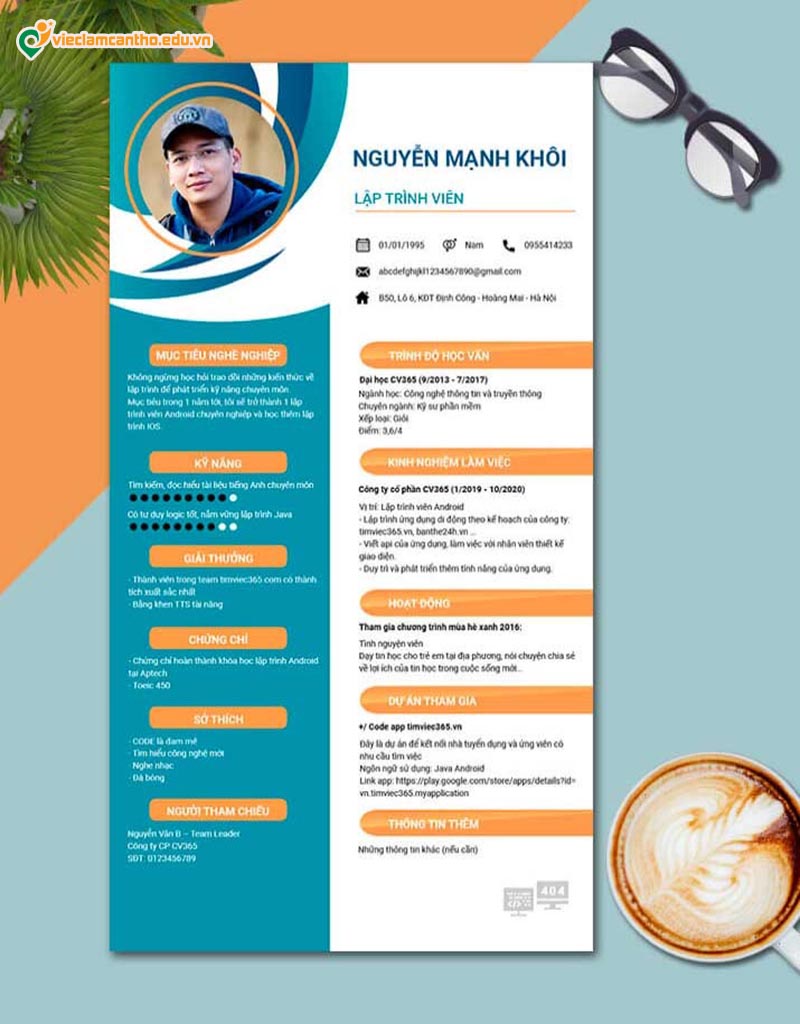 mẫu CV xin việc công nghệ thông tin