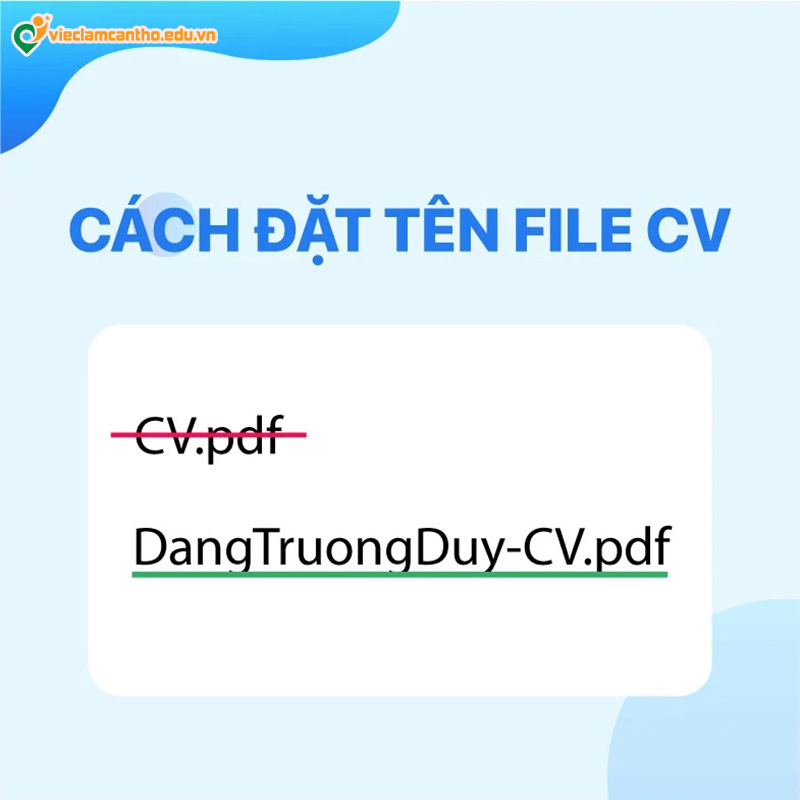 sai sót khi đặt tên file cv